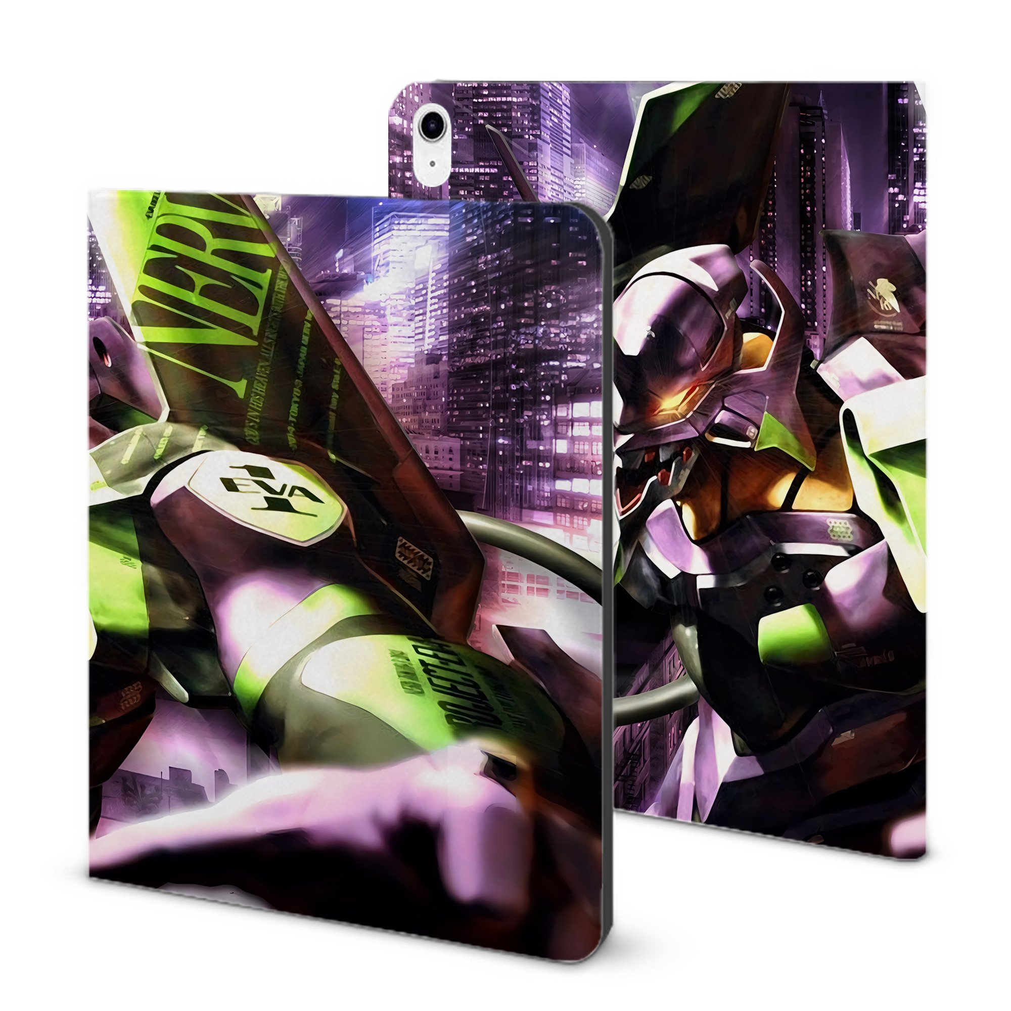 （画像用） EVA 新世紀エヴァンゲリオン IPad ケース ブック型 PUレザー TPU 耐衝撃 軽量 薄型 ペン収納なし 全面保護 IPad 各モデル対応